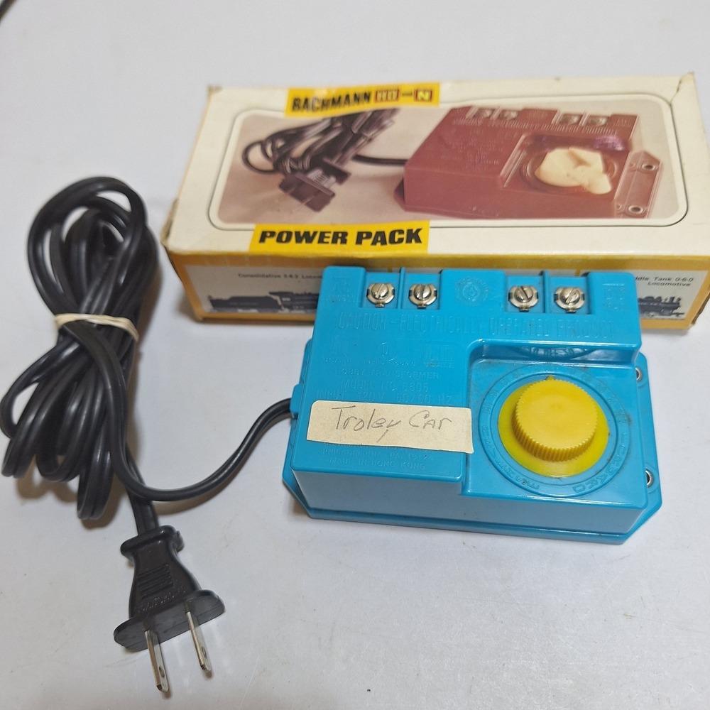 Vintage Bachmann HO N Scale Power Pack 6605 Model Train Transformer Original Box